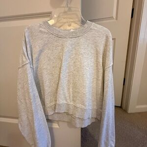 H&M Light Gray Women's Cropped Hoodie
